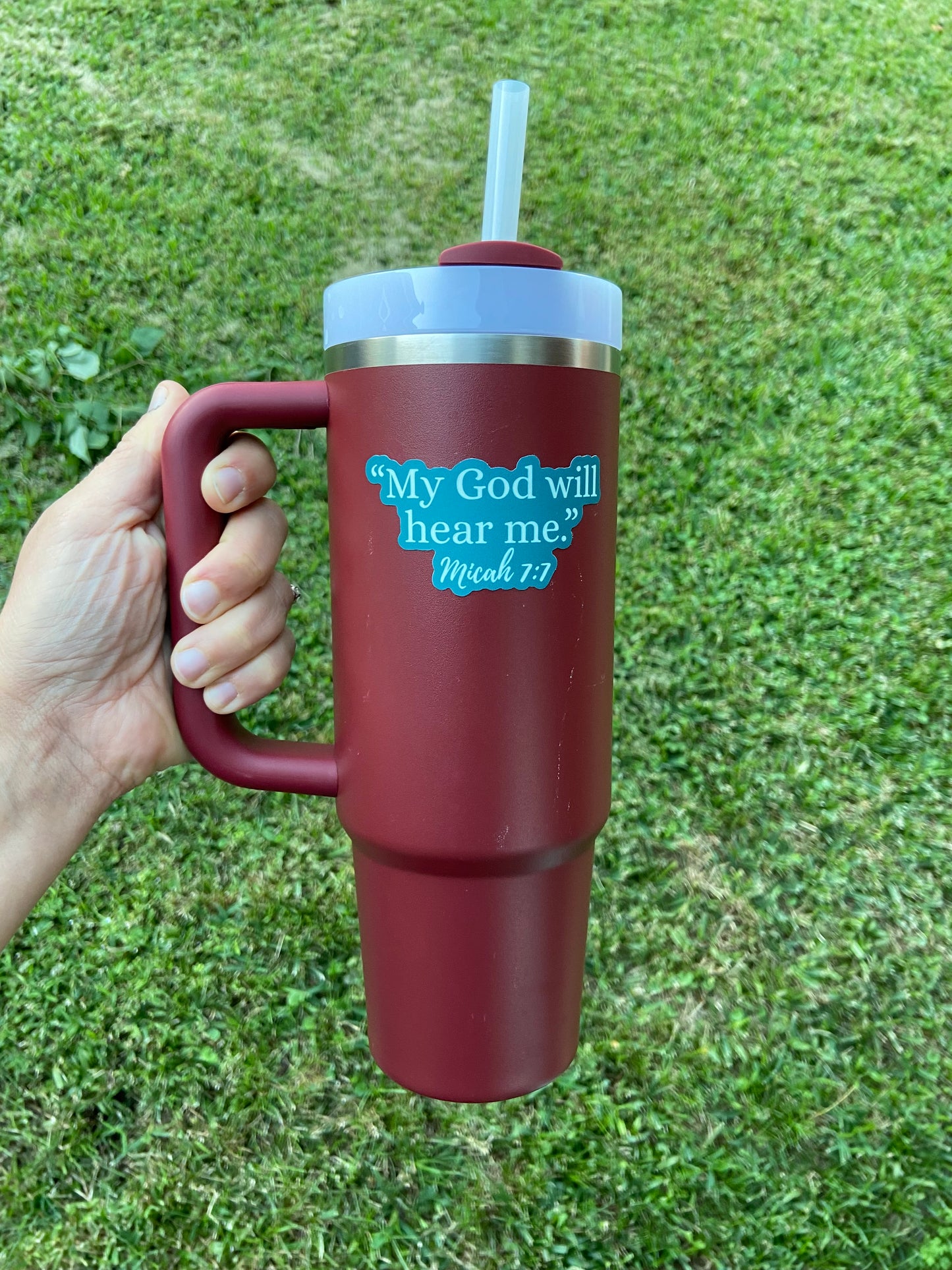 Sticker - "My God Will Hear Me" Micah 7:7